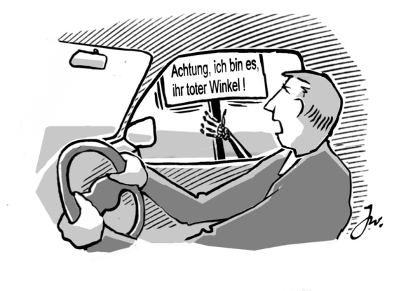 Den toten Winkel halten Verkehrsexperten für eine der gefährlichsten Situationen im Straßenverkehr. Foto: Goslar Institut