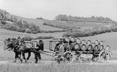 (Gossersdorfer) Bierfuhrwerk nach Kötzting - Aus dem Archiv von Fritz Fuchs