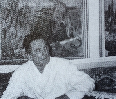 Es gibt nur wenige Bilder von Josef Eberl. Hier in seinem Atelier, fotografiert von seinem Sohn Markus, der künstlerisch in die Fußstapfen des Vaters getreten ist. 