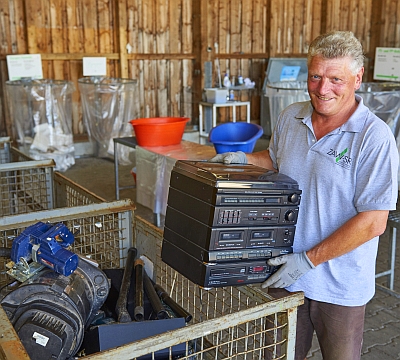Elektrogerätesammlung im Wertstoffhof des ZAW-SR. - Foto: ZAW-SR