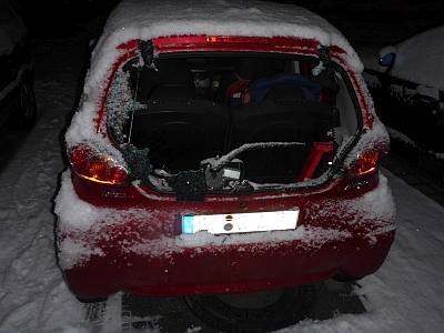 Beschädigtes Fahrzeug