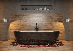 Holzmöbel im Badezimmer
