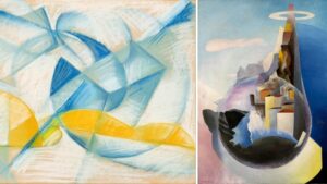 Futuristische Aeromalerei in städtischer Galerie von Arco
