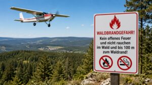 Waldbrandgefahr: Weitere Kontrollflüge angeordnet